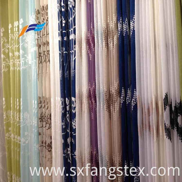 Voile Embroidery 100% Polyester Sound Proof Curtain